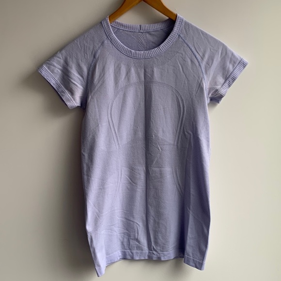 lululemon athletica Tops - lululemon Swiftly Short Sleeve Crew Blue/Purple Sz6
